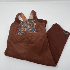 Matilda Jane Size 12-18m Brown Overall Jumpsuit Embroidered NEW NWT